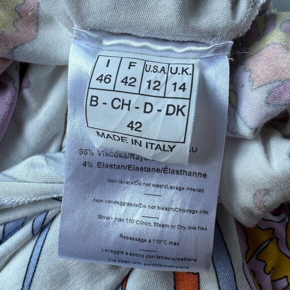 Italian Designer Emilio Pucci Butterfly Sleeve Scoop Neck Top - Size 42 - Picture 6 of 14